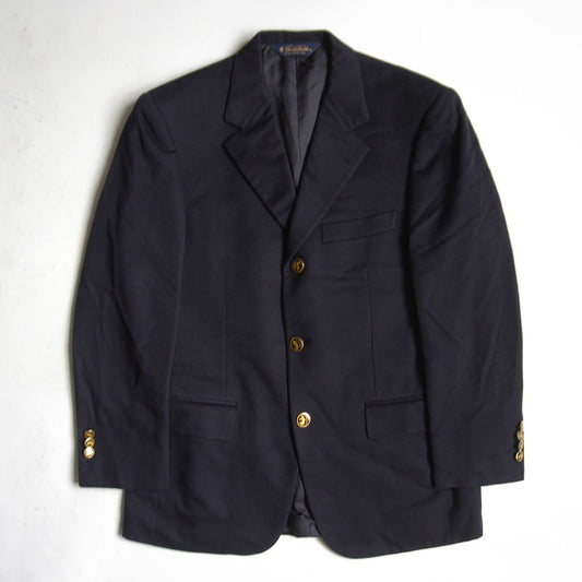 BROOKS BROTHERS Cashmere Navy Gold Button Blazer Size 36SHT