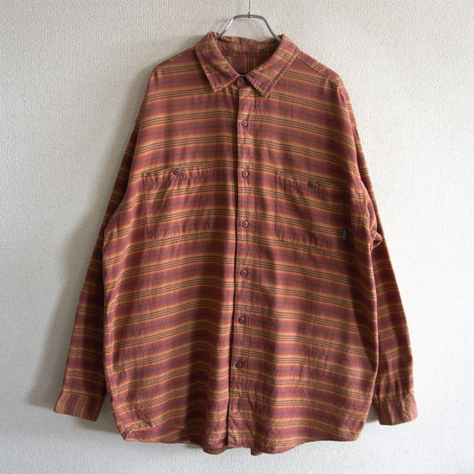 PATAGONIA 00s Striped Cotton Shirt Portugal Made Size L