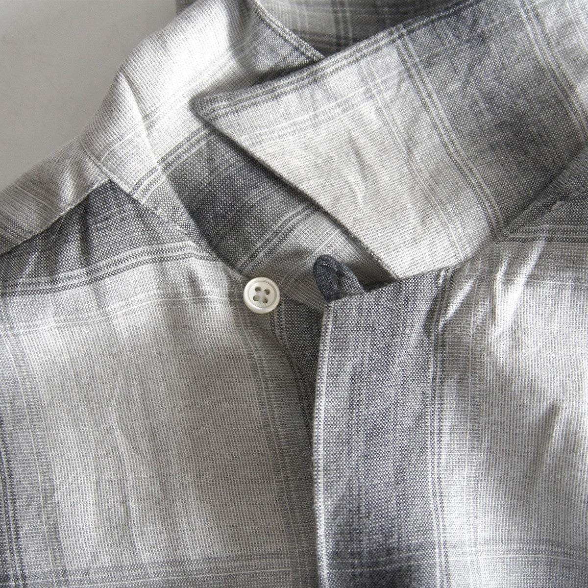 WACKO MARIA Ombre Check Rayon Open Collar Shirt Size S