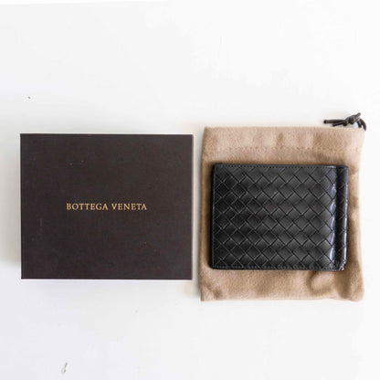BOTTEGA VENETA Intrecciato Leather Clip Wallet Size ONE SIZE