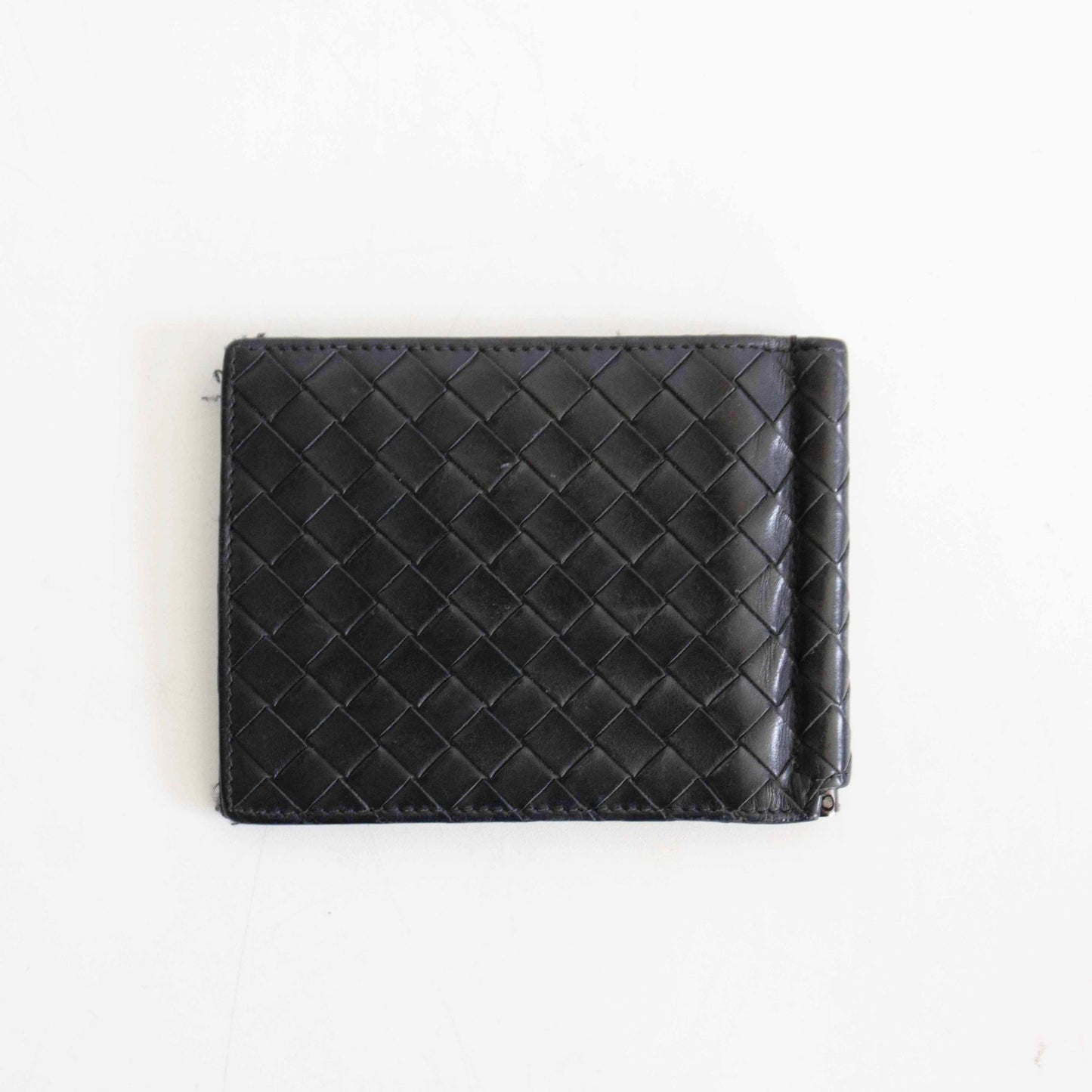 BOTTEGA VENETA Intrecciato Leather Clip Wallet Size ONE SIZE