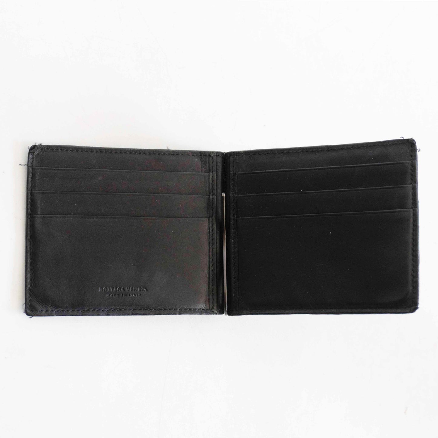 BOTTEGA VENETA Intrecciato Leather Clip Wallet Size ONE SIZE