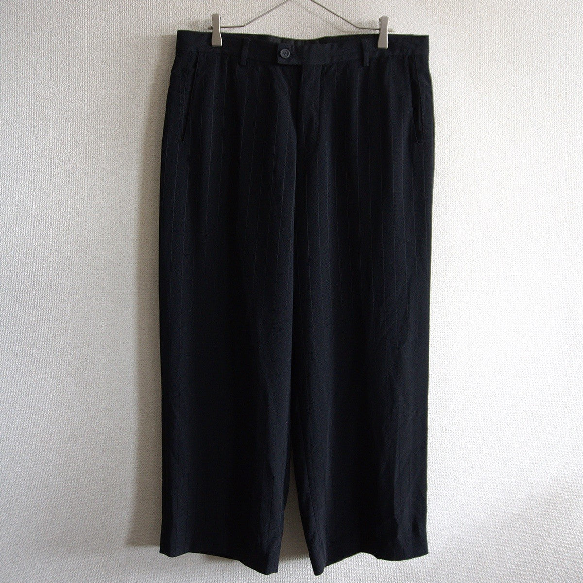 GIORGIO ARMANI Black Stripe Slacks Size 54