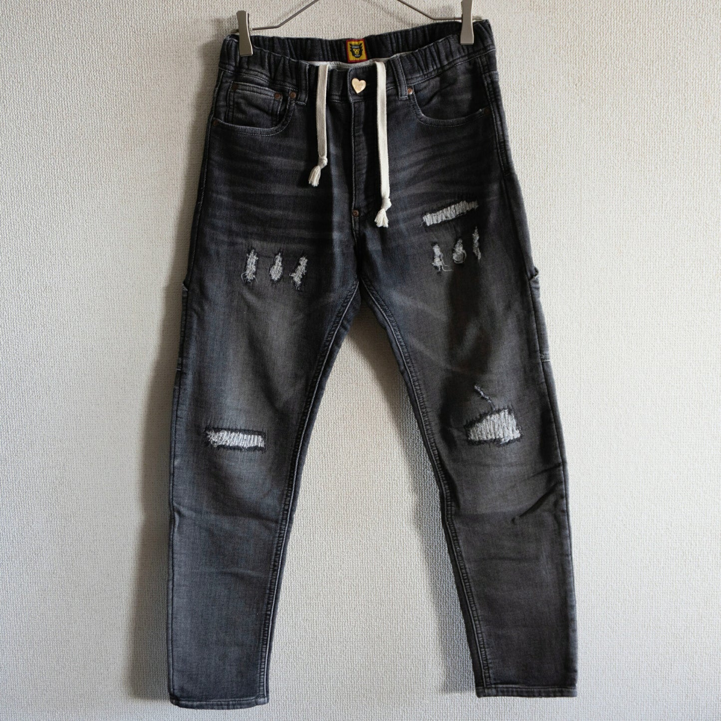 HUMAN MADE Stretch Damaged Sweat Denim Pants Sweatshirt Size S