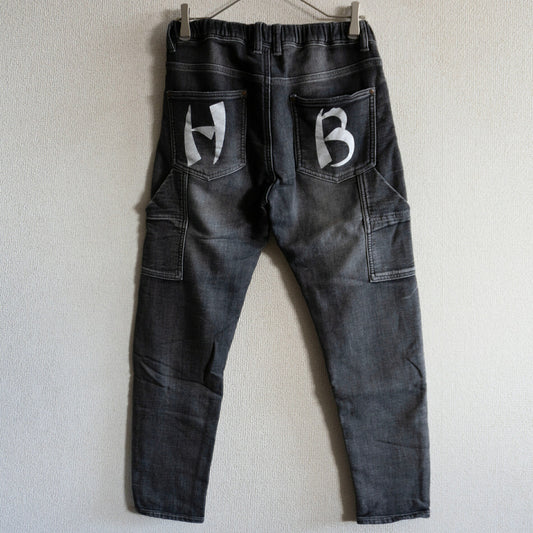 HUMAN MADE Stretch Damaged Sweat Denim Pants Sweatshirt Size S