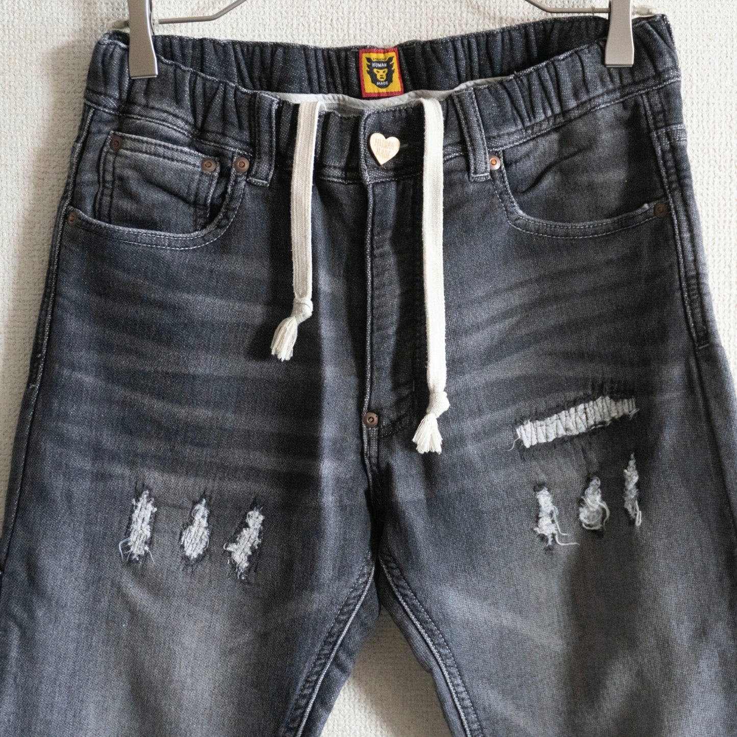 HUMAN MADE Stretch Damaged Sweat Denim Pants Sweatshirt Size S