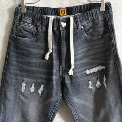 HUMAN MADE Stretch Damaged Sweat Denim Pants Sweatshirt Size S