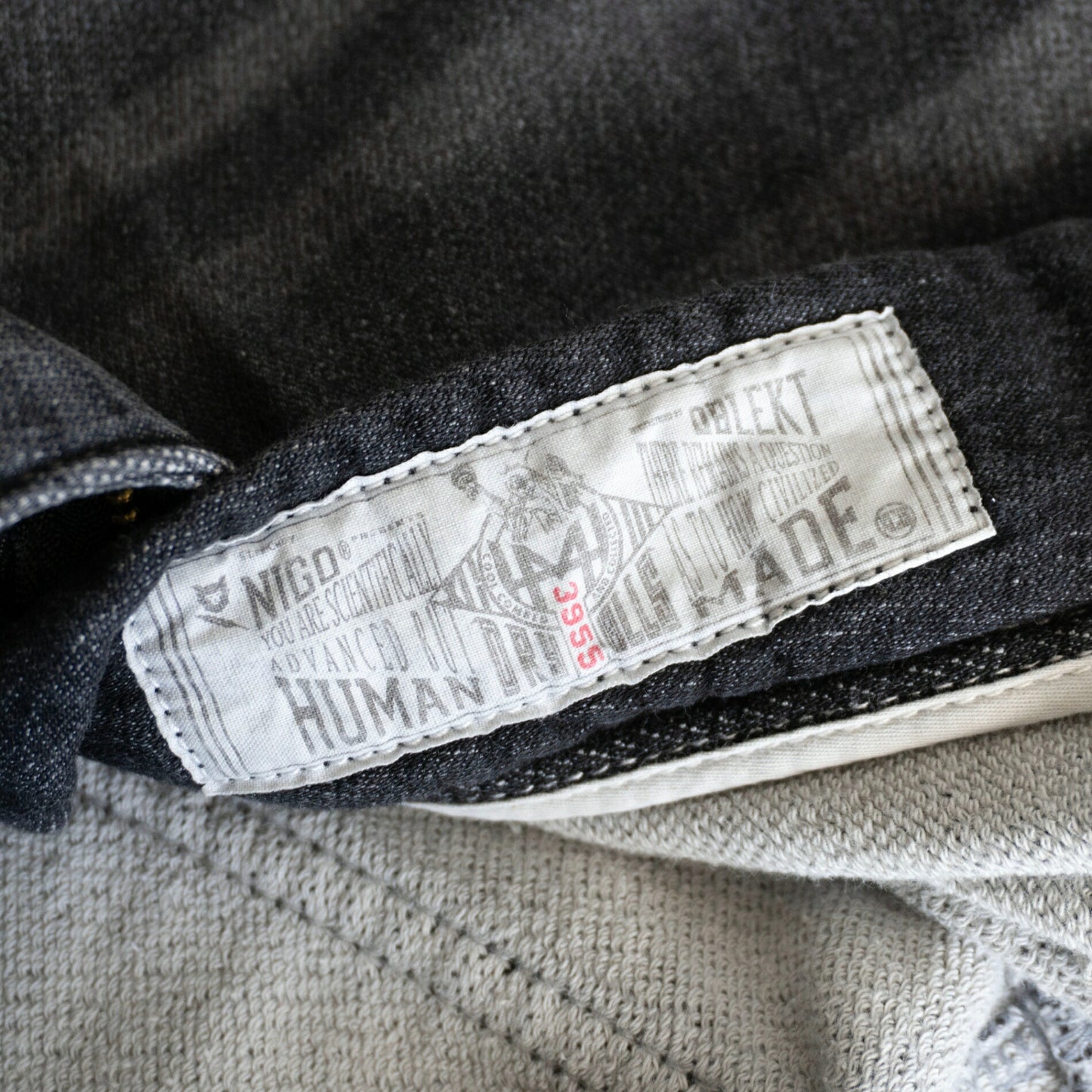 HUMAN MADE Stretch Damaged Sweat Denim Pants Sweatshirt Size S