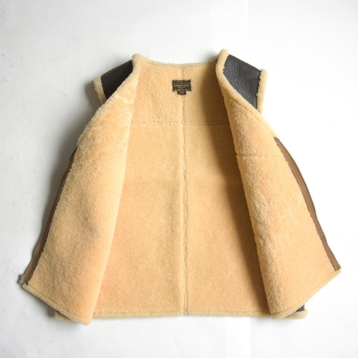 EASTMAN LEATHER C-3 Mouton Leather Vest Size 44