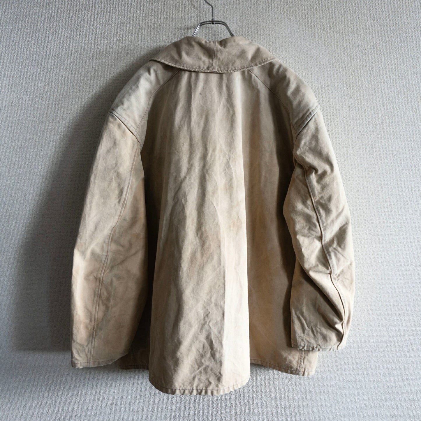 40s French Vintage Linen Canvas Work Jacket