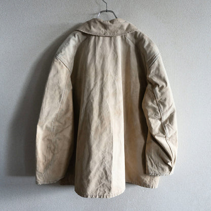 40s French Vintage Linen Canvas Work Jacket