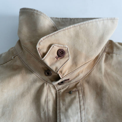 40s French Vintage Linen Canvas Work Jacket
