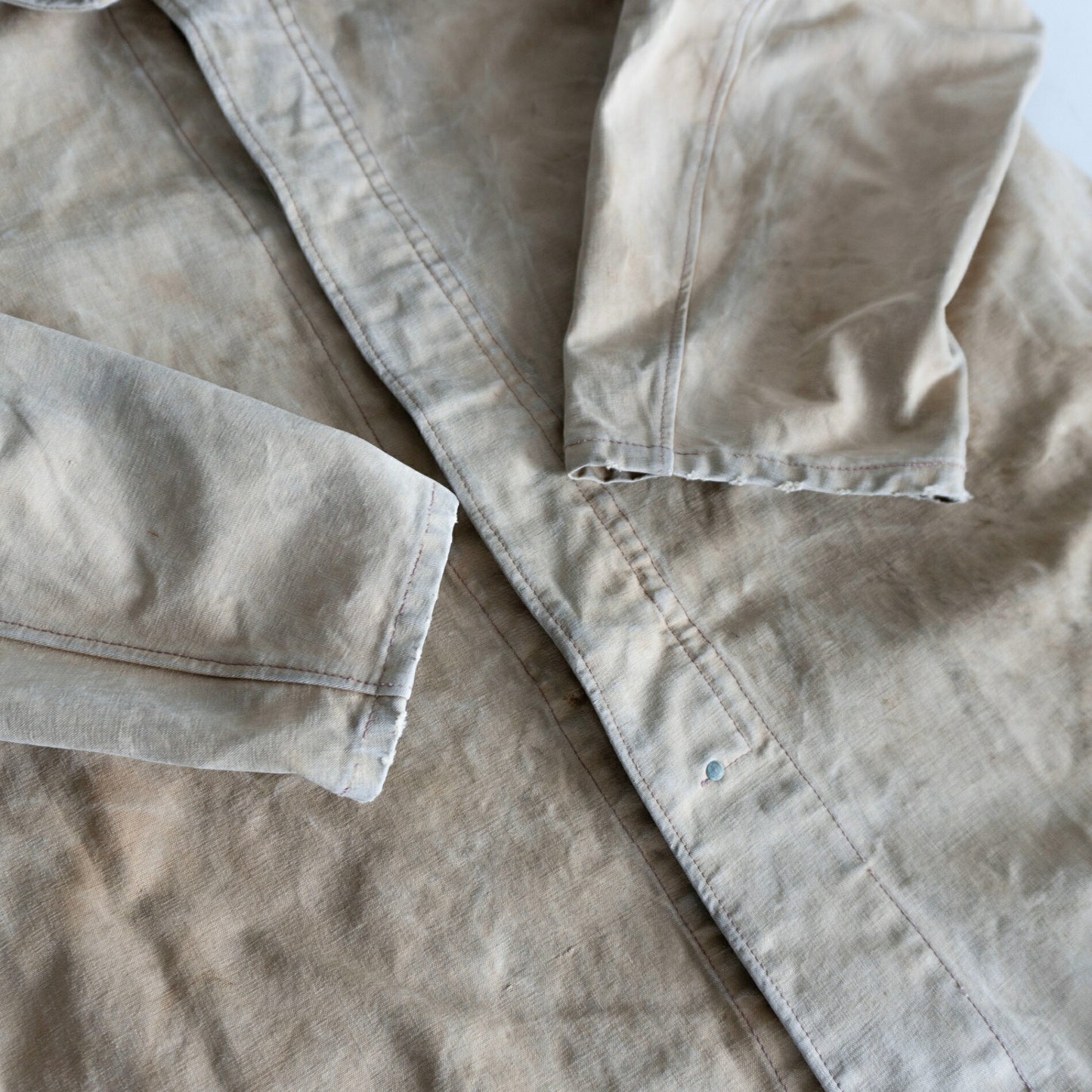 40s French Vintage Linen Canvas Work Jacket