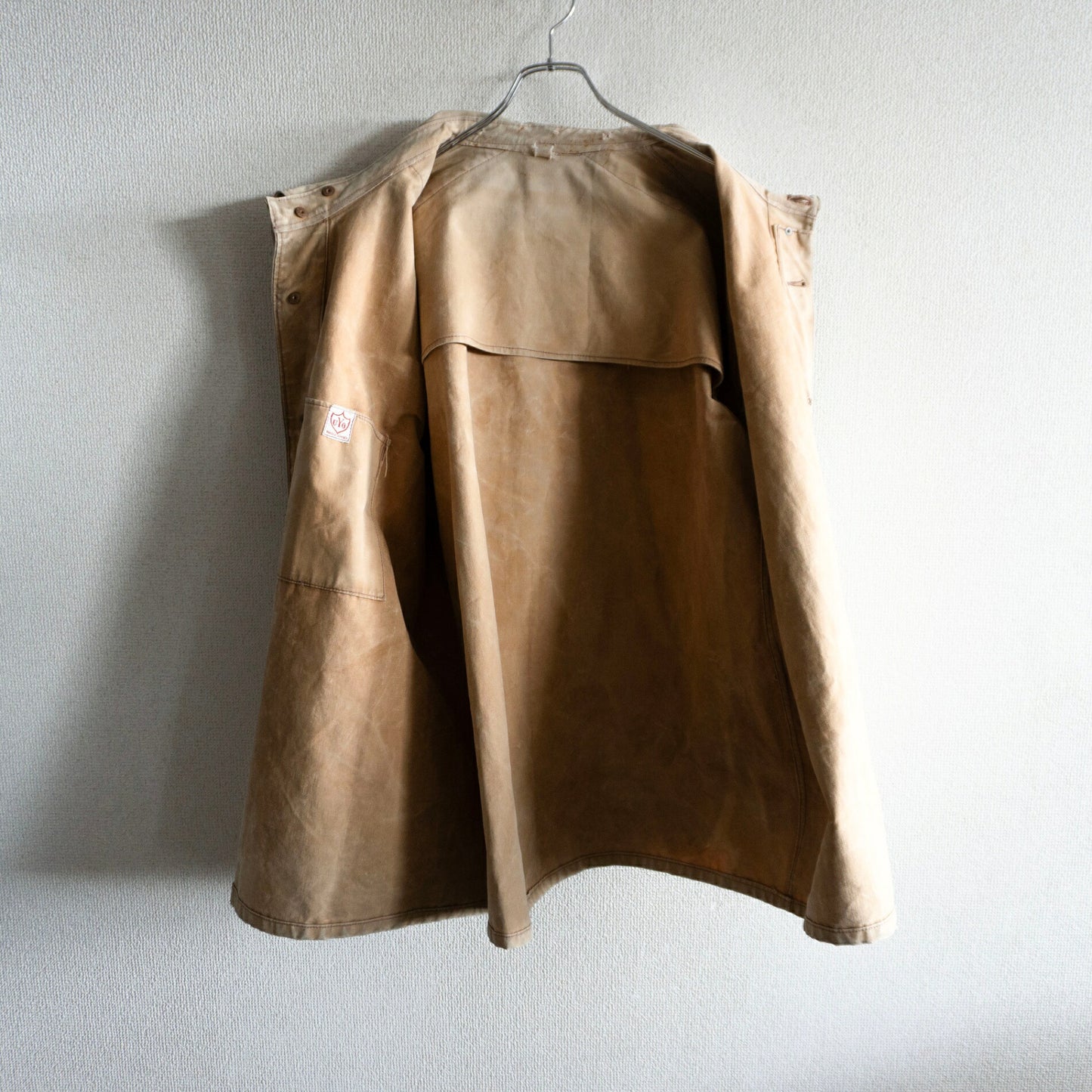 40s French Vintage Linen Canvas Work Jacket