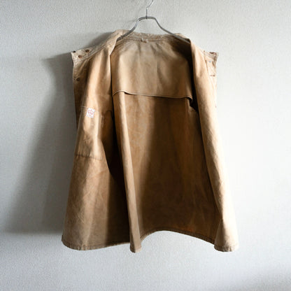 40s French Vintage Linen Canvas Work Jacket