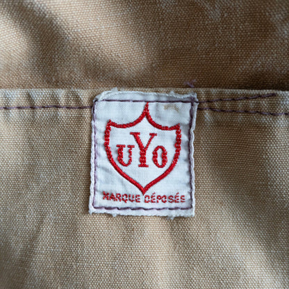 40s French Vintage Linen Canvas Work Jacket