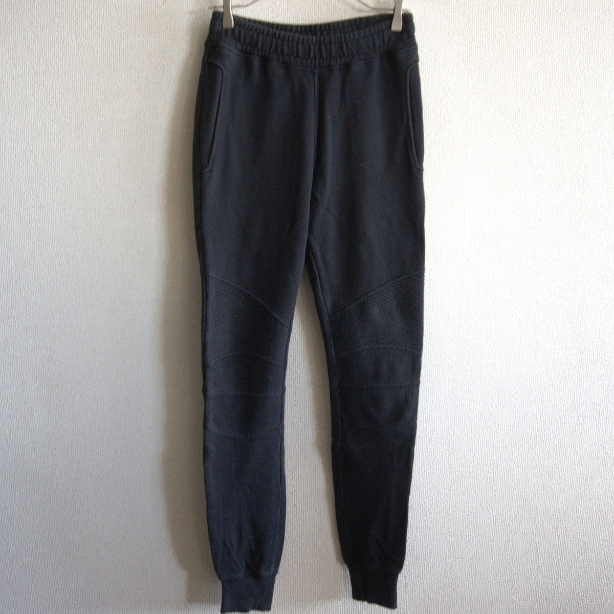BALMAIN Black Sweat Biker Pants Sweatshirt Size XS