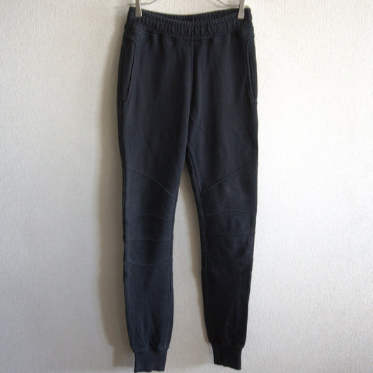 BALMAIN Black Sweat Biker Pants Sweatshirt Size XS