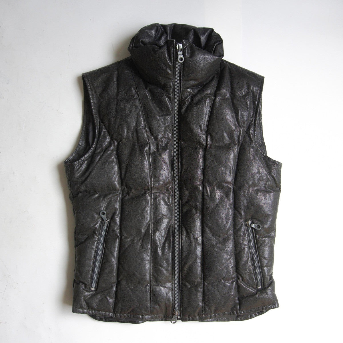 ISAMU KATAYAMA BACKLASH Buffalo Leather Vest Black Size L