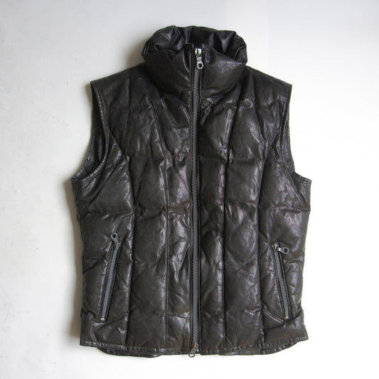 ISAMU KATAYAMA BACKLASH Buffalo Leather Vest Black Size L