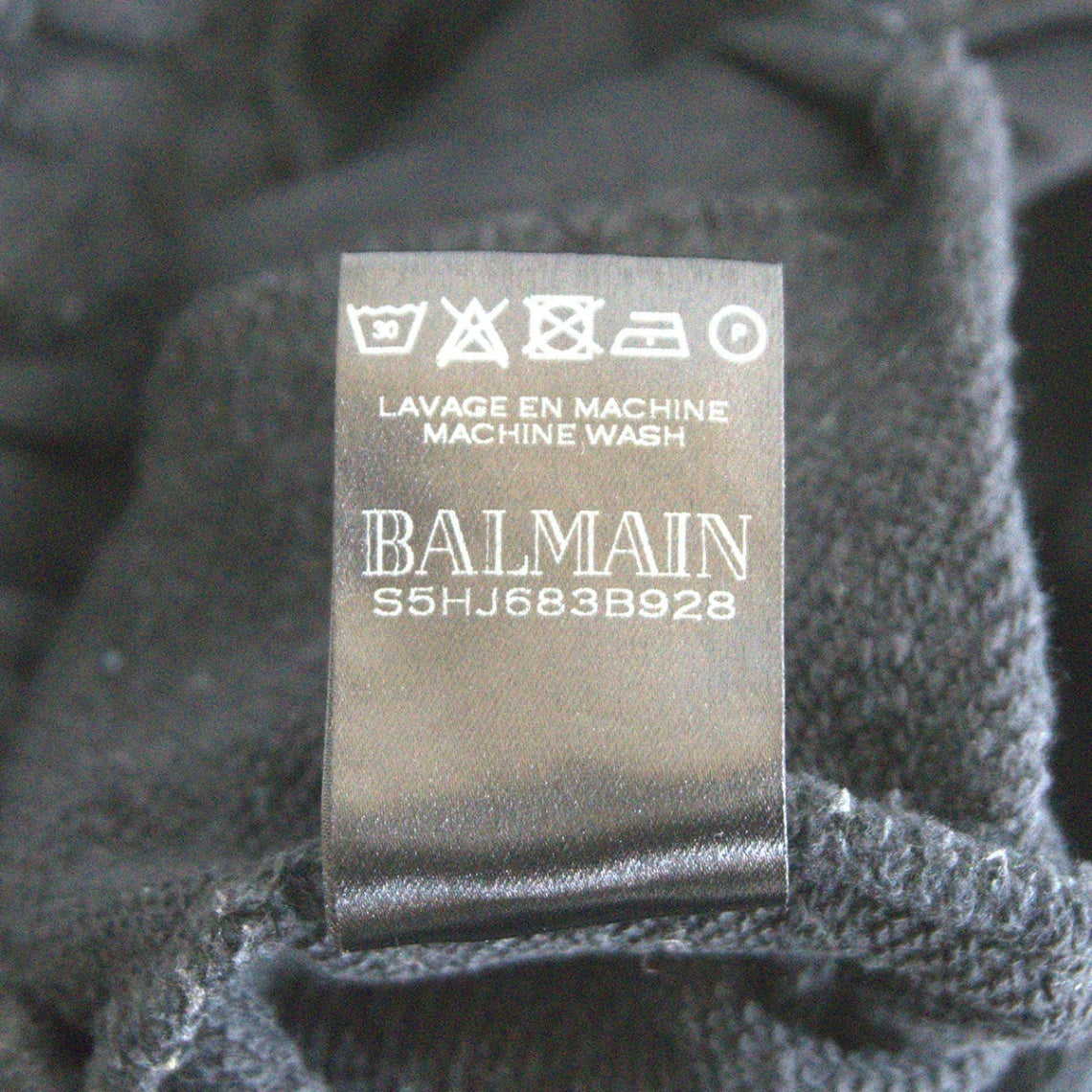BALMAIN Black Sweat Biker Pants Sweatshirt Size XS