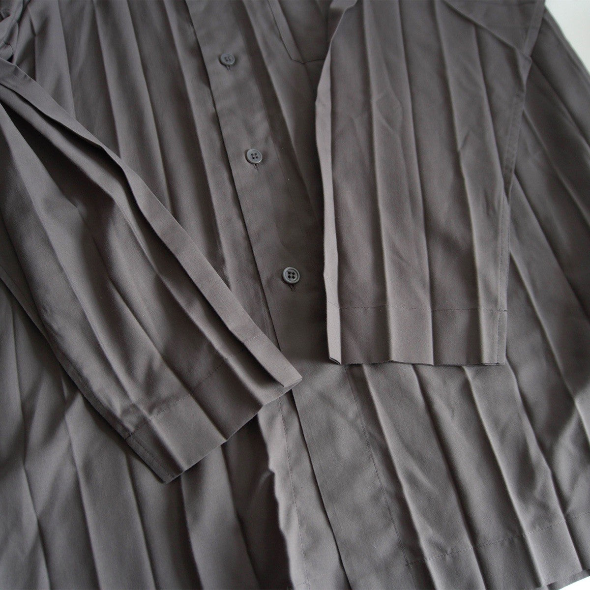 HOMME PLISSE ISSEY MIYAKE Pleated Shirt Gray Size 2