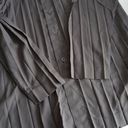 HOMME PLISSE ISSEY MIYAKE Pleated Shirt Gray Size 2