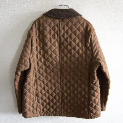 GRENFELL Wool Quilted Jacket Brown Size 38