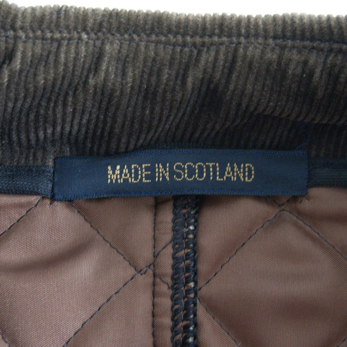 GRENFELL Wool Quilted Jacket Brown Size 38