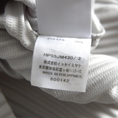 HOMME PLISSE ISSEY MIYAKE Pleated Polo Light Gray Size 2