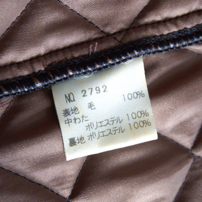 GRENFELL Wool Quilted Jacket Brown Size 38