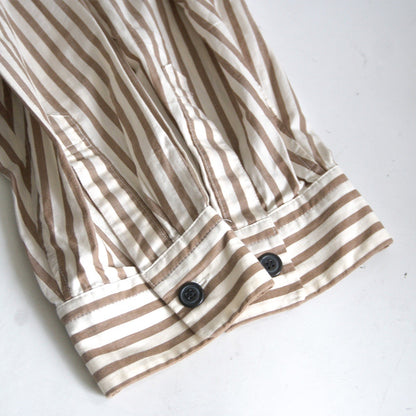 ISSEY MIYAKE Striped Sleeve Panel Shirt Black Size M