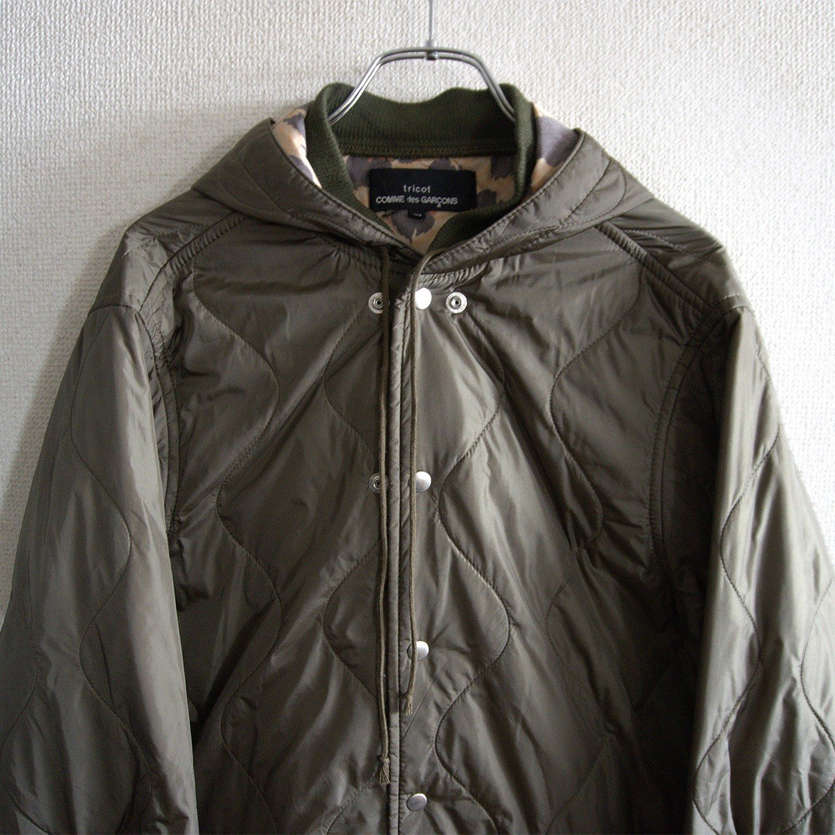 COMME des GARCONS 19AW Long Quilted Hood Jacket Size M