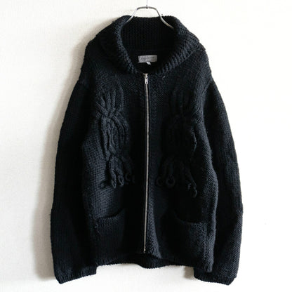 Yohji Yamamoto POUR HOMME Black Cardigan Sweater Size 3