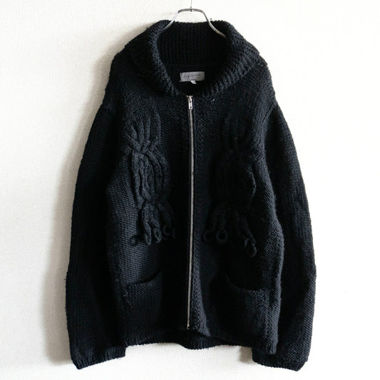Yohji Yamamoto POUR HOMME Black Cardigan Sweater Size 3