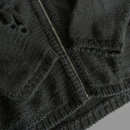Yohji Yamamoto POUR HOMME Black Cardigan Sweater Size 3