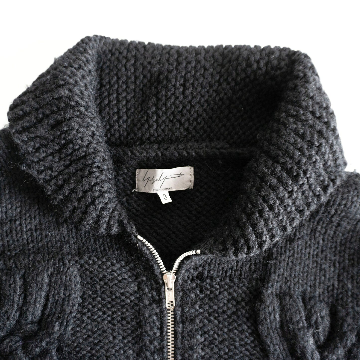 Yohji Yamamoto POUR HOMME Black Cardigan Sweater Size 3