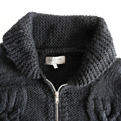 Yohji Yamamoto POUR HOMME Black Cardigan Sweater Size 3