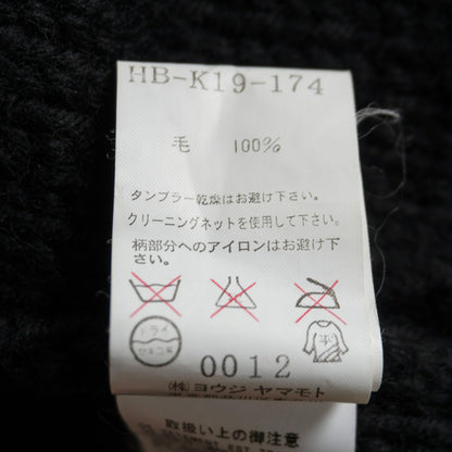 Yohji Yamamoto POUR HOMME Black Cardigan Sweater Size 3