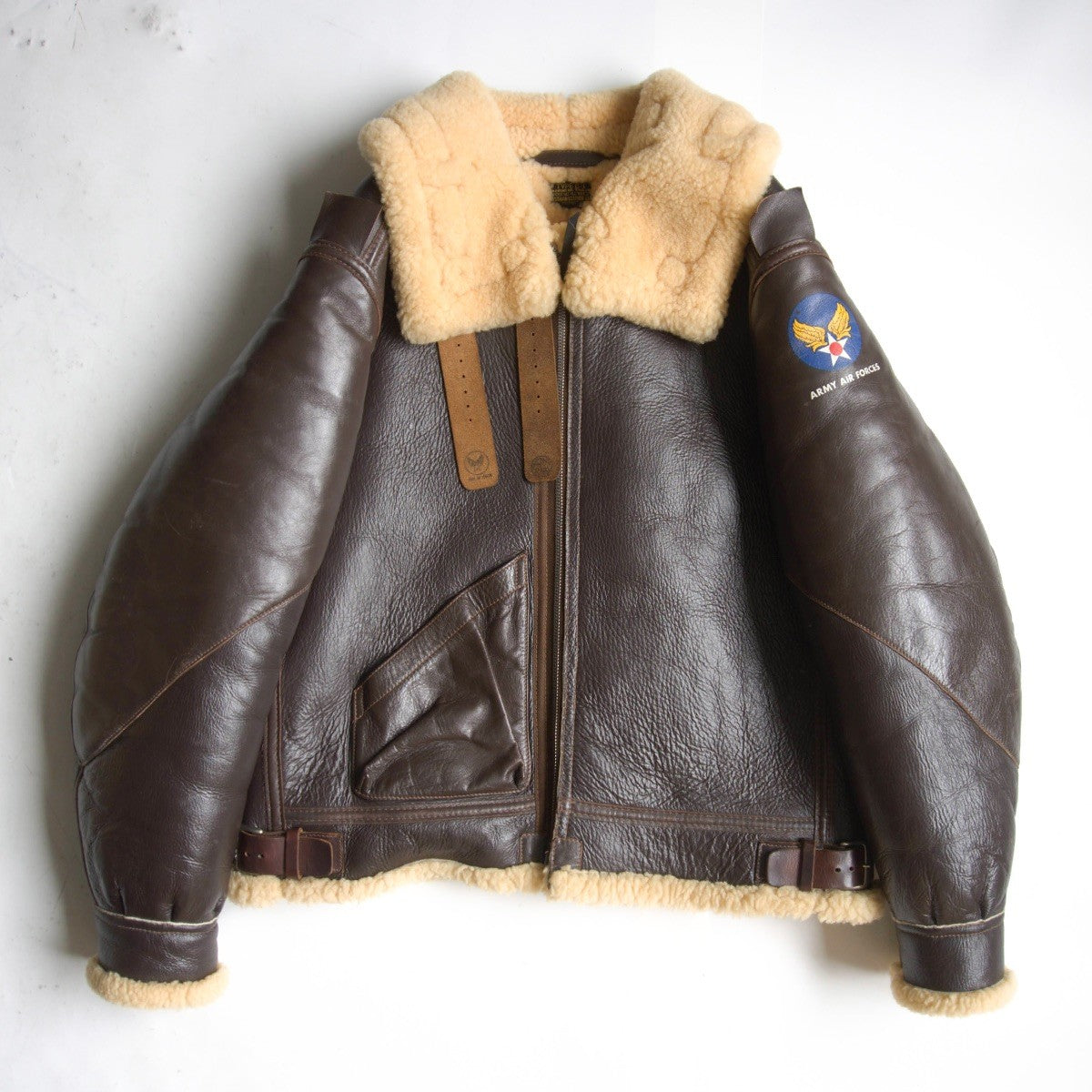 EASTMAN LEATHER CLOTHING B-3 Shearling Flight Jacket Size 40