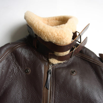 EASTMAN LEATHER CLOTHING B-3 Shearling Flight Jacket Size 40