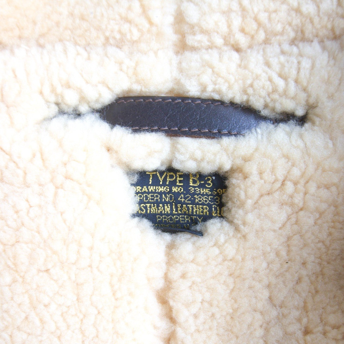 EASTMAN LEATHER CLOTHING B-3 Shearling Flight Jacket Size 40