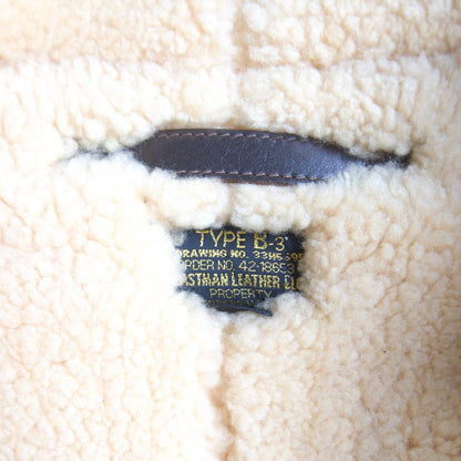 EASTMAN LEATHER CLOTHING B-3 Shearling Flight Jacket Size 40