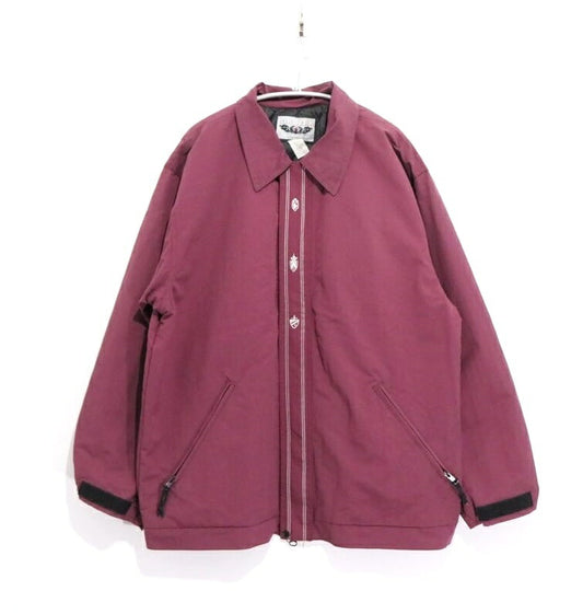 KIKWEAR 90s 00s Y2K Double Zip Nylon Jacket Purple Size XXL