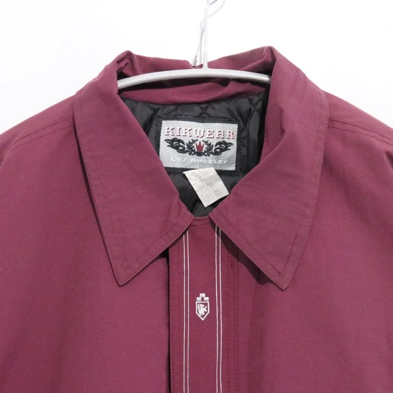 KIKWEAR 90s 00s Y2K Double Zip Nylon Jacket Purple Size XXL