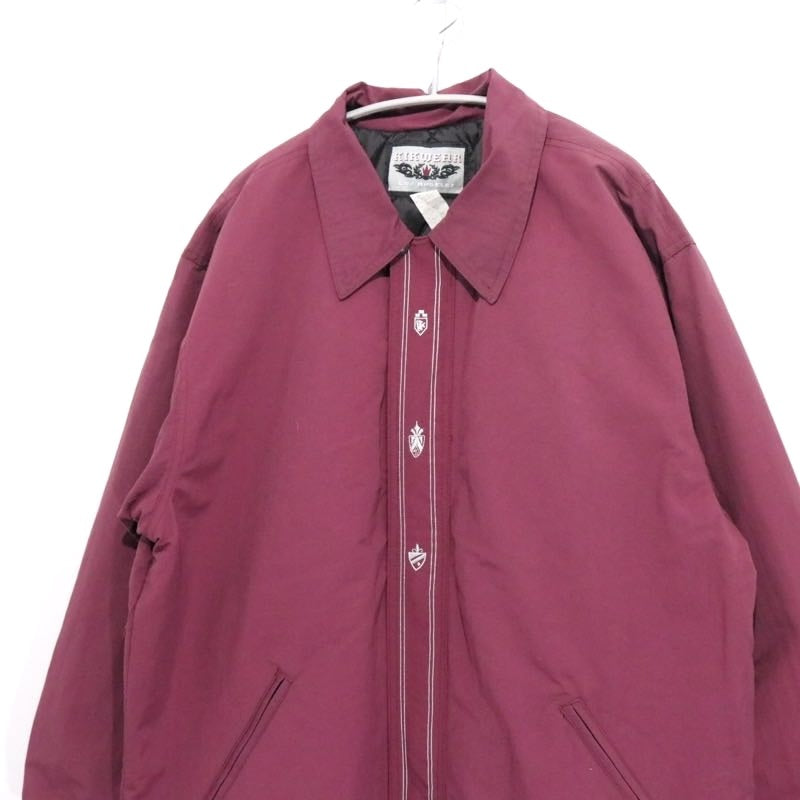 KIKWEAR 90s 00s Y2K Double Zip Nylon Jacket Purple Size XXL