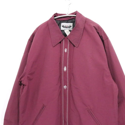 KIKWEAR 90s 00s Y2K Double Zip Nylon Jacket Purple Size XXL