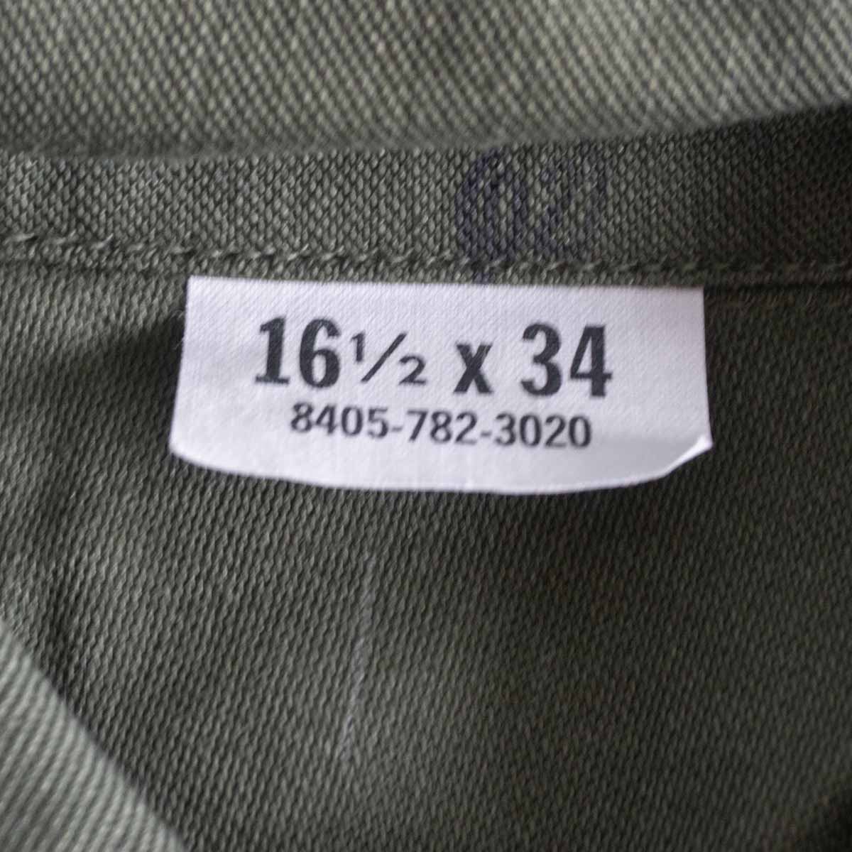 Dead Stock 60s US ARMY OG-107 Cotton Utility Shirt Size 16