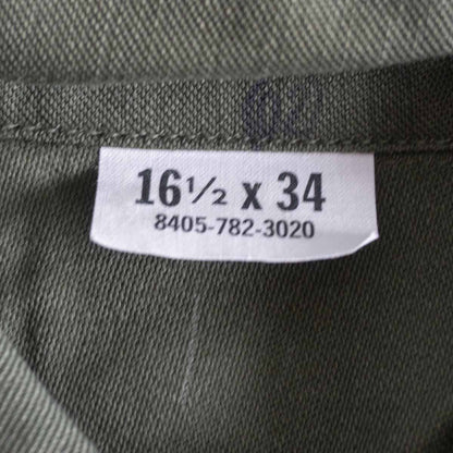 Dead Stock 60s US ARMY OG-107 Cotton Utility Shirt Size 16