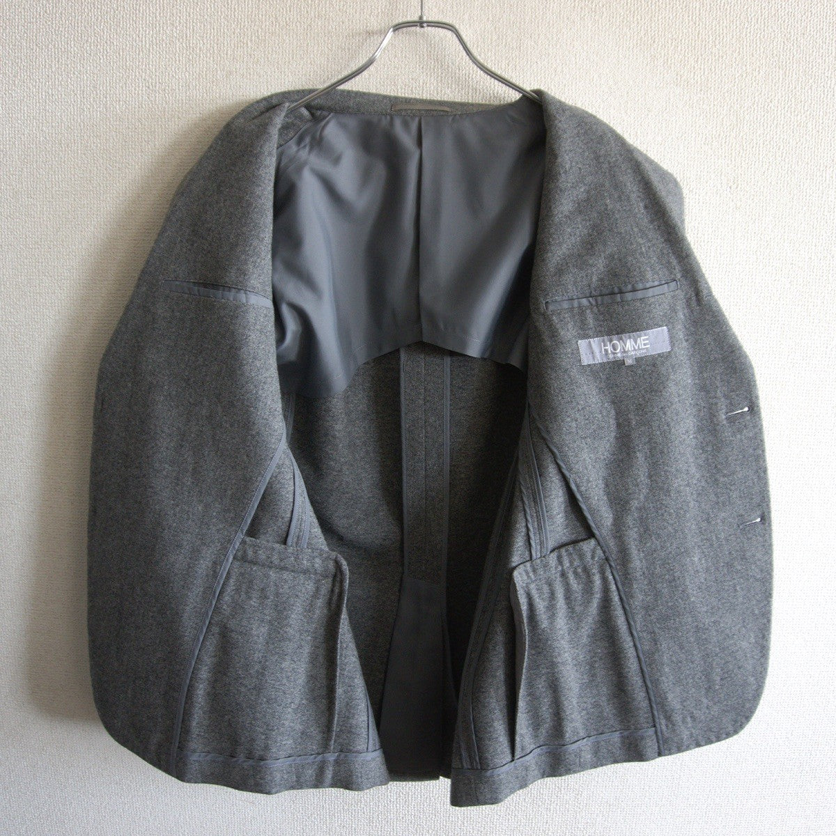COMME des GARCONS HOMME 80s Wool Tailored Jacket Gray